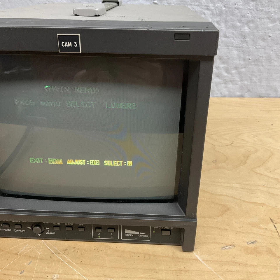 Ikegami TM9-3 9" SDTV Field/Rack Monitor, 300 lines, NTSC/PAL, 16:9/4:3 Tested - Image 3 of 4