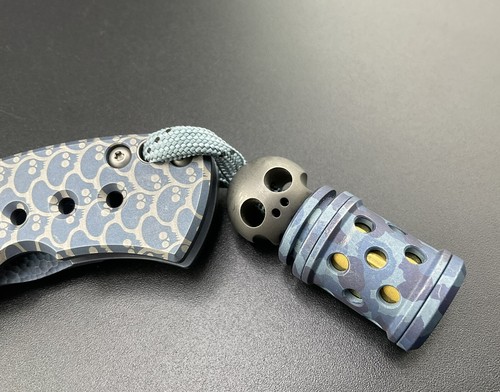 Spyderco x Playge McBee Pandemic Print Anodized Titanium 1 Of 10 Beads Included - Picture 2 of 12