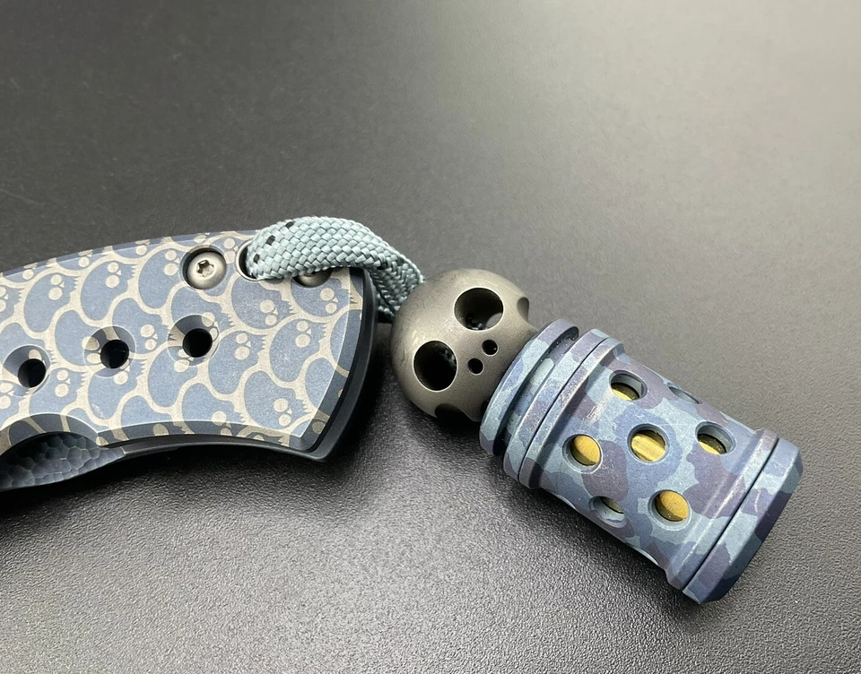 Spyderco x Playge McBee Pandemic Print Anodized Titanium 1 Of 10 Beads Included - Image 2 of 4