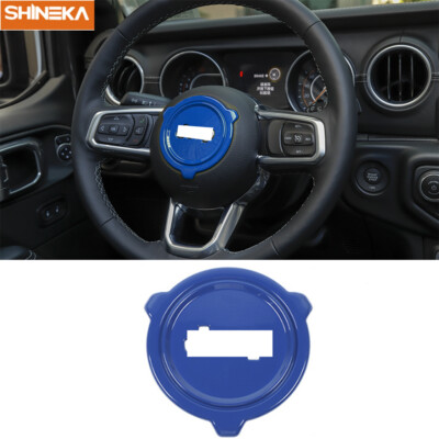 Steering Wheel Center Decor Cover Trim for Jeep Wrangler JL & JT 2018-2024 Blue