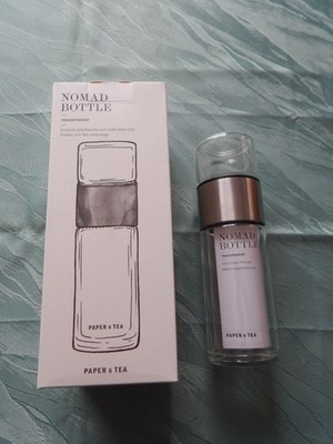 Paper & Tea - Nomad Bottle with Strainer - Clear Paper & Tea