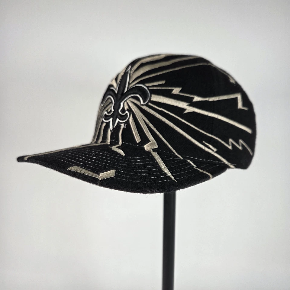 De Colección New Orleans Saints Pro Line Starter NFL Shockwave Colisión Snapback Sombrero Foto 2 de 4
