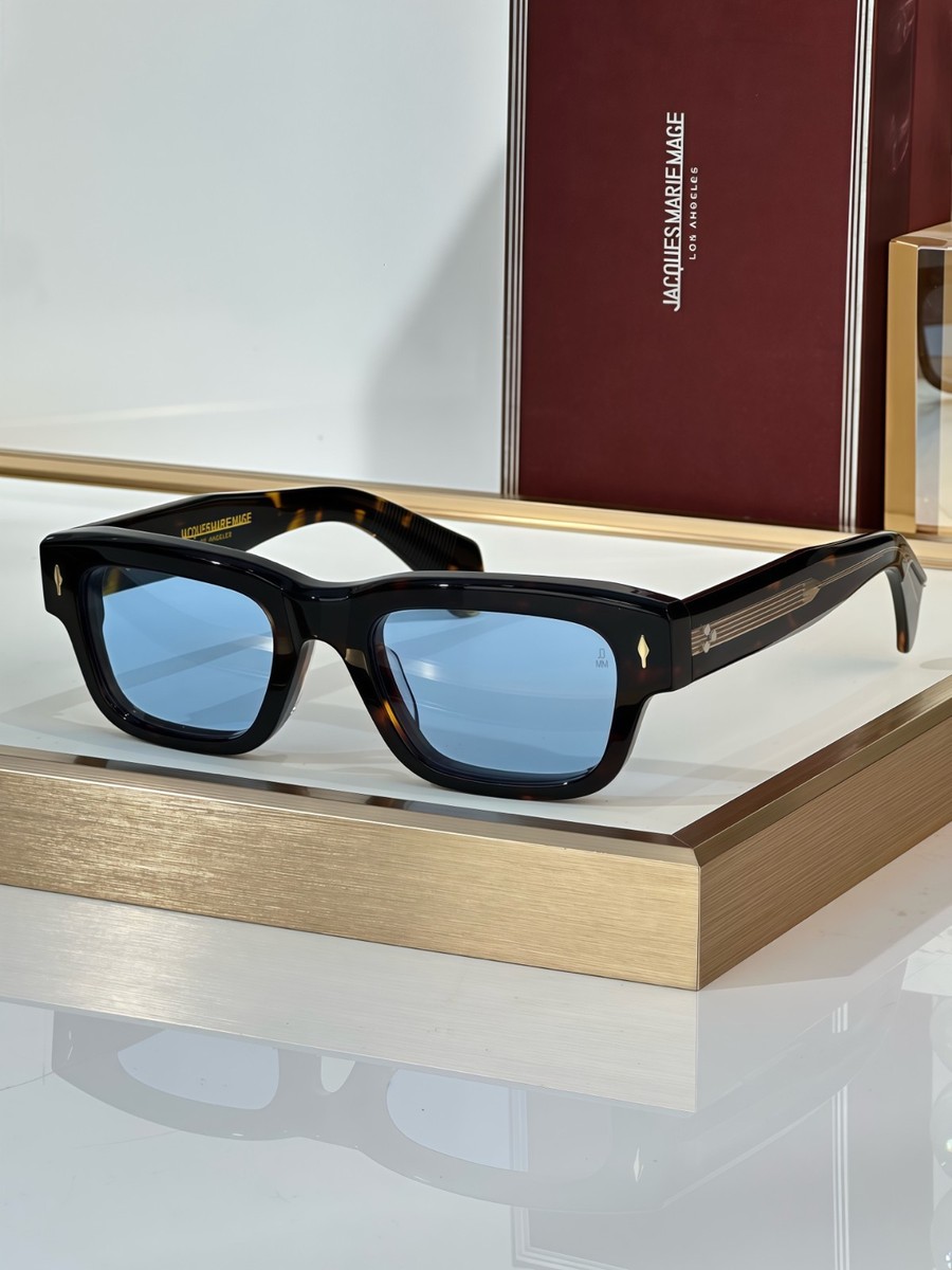 JACQUES MARIE MAGE Unisex Havana/Blue Sunglasses MODEL JEFF SIZE