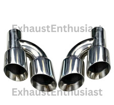 Slant Staggered Quad 4 Outlet Offset 3 Inlet Dual Wall Stainless Exhaust Tips Slant Staggered Quad 4 Outlet Offset 3 Inlet Dual Wall Stainless Exhaust Tips