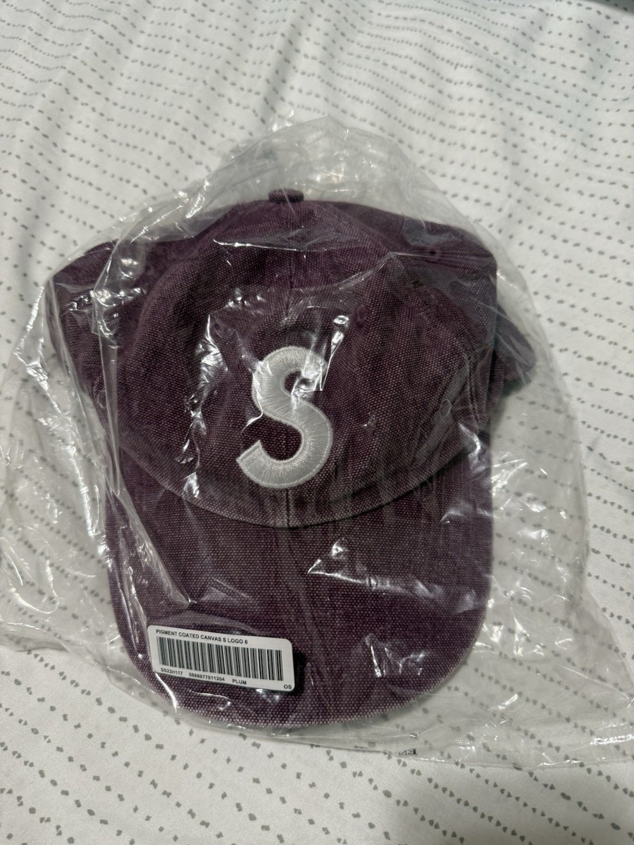 Supreme Hat Pigment Canvas S Logo 6-Panel Plum S/S 2023 | eBay