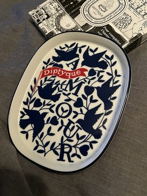 Diptyque Limited Edition BLUE HEARTS Oval Trinket Tray Sold Out
