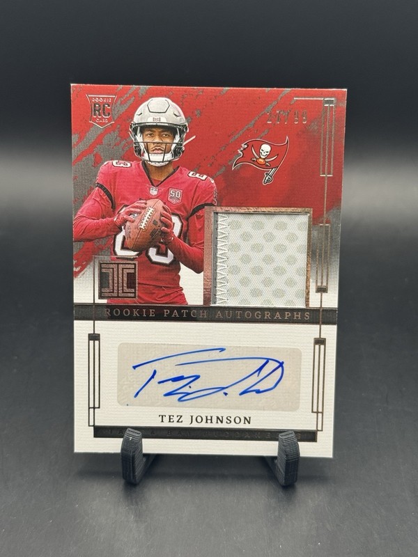 2025 Panini Impeccable - Tez Johnson RC 27/99 Rookie Patch Auto  #RKP-TJN