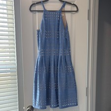 Eliza J Fit and Flare Dress. Periwinkle Blue in Size 6