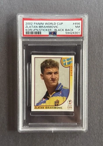 Zlatan Ibrahimovic 2002 Panini World Cup Korea/Japan Sticker #456 PSA 7 Sweden