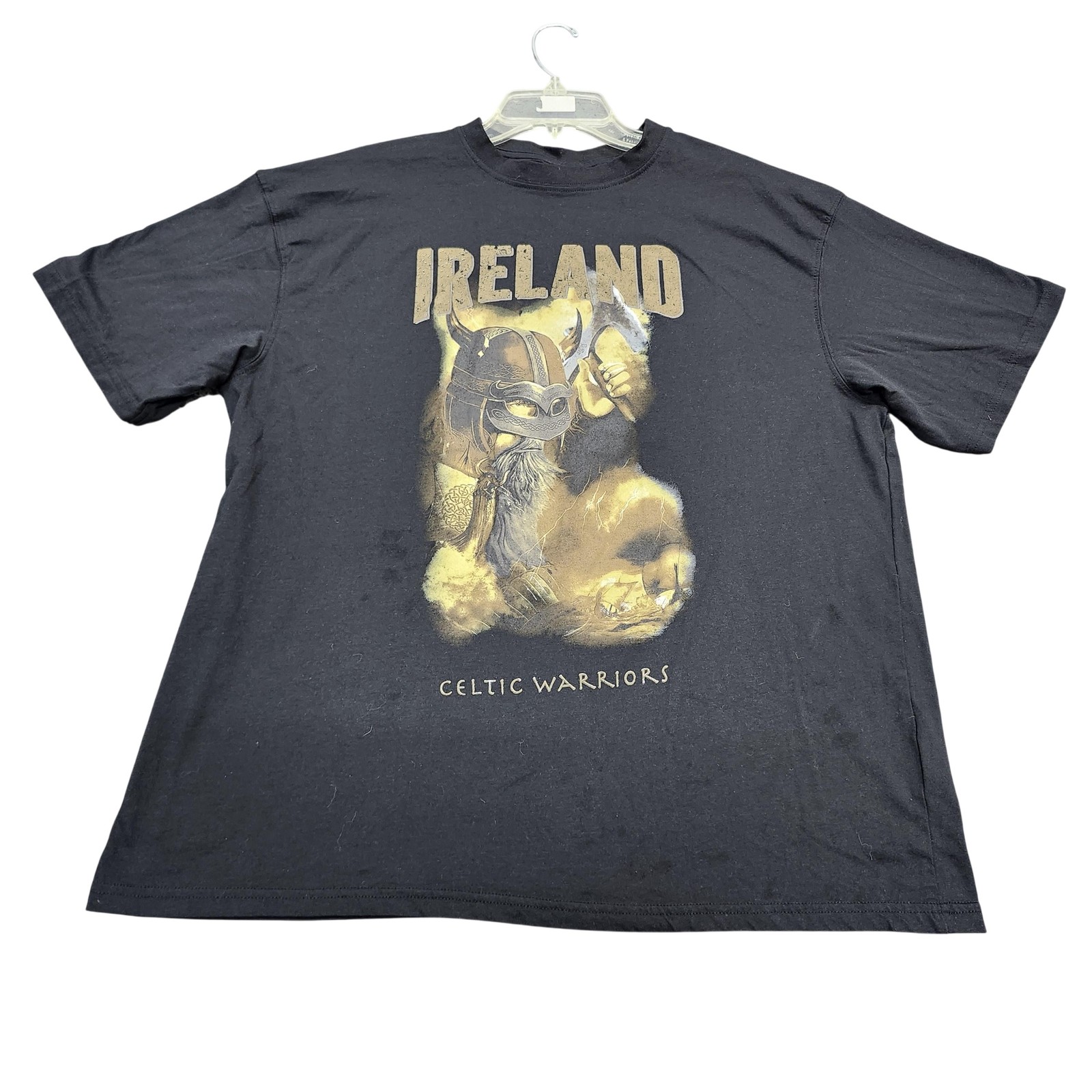 Traditional Craftwear Shirt Mens Large Black Ireland Celtic Warrior Graphic Tee