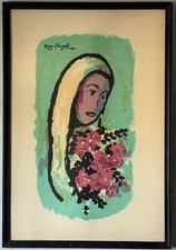 ORIGINAL MARC CHAGALL ANTIQUE MODERN ABSTRACT CUBISM WOMAN LITHOGRAPH VINTAGE 50