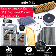 Filterset Inspektionspaket MERCEDES C257 CLS | OM654 CLS 220d 194 PS | MOTOR&Ouml;L