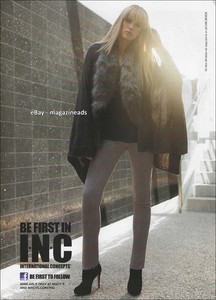 INC International Concepts 1-Page PRINT AD Fall 2014 ANNE VYALITSYNA pretty girl