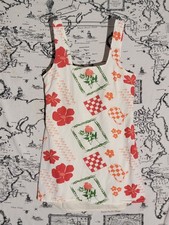 Japna Boho Floral Print Dress Square Neck Smocked Back Summer Dress Women’s L