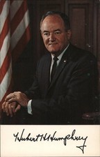 Political Hubert H Humphrey Vice President Chrome Original Vintage Postcard