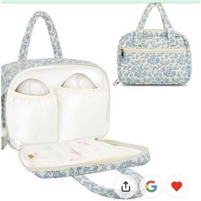 rain bunny Wearable Breast Pump Bag with Cooler and Ice Pack Quilted Floral