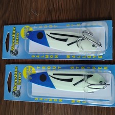 2 Moonshine Lures Standard  Salmon Trolling Spoons Blue flounder