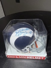 Deacon Jones HOF 80 Inscription Rams Autographed Mini Helmet NFL 