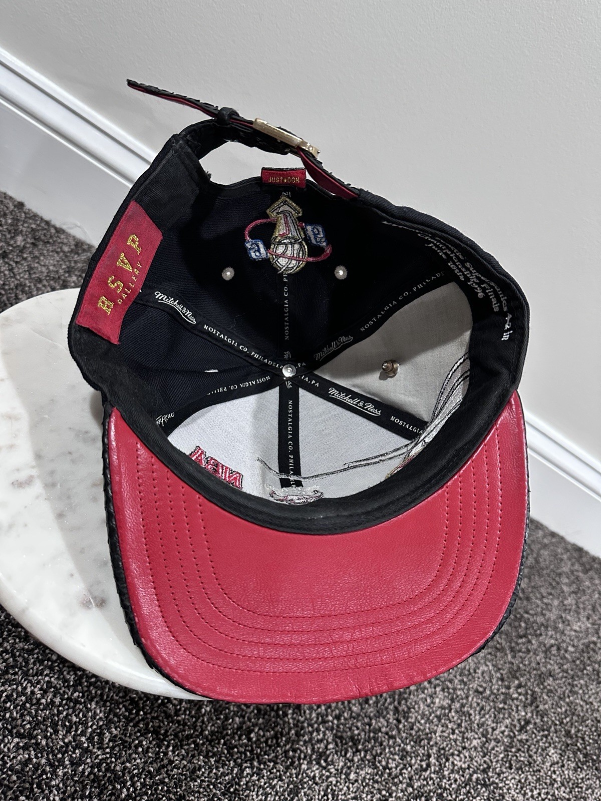 Just Don x Mitchell & Ness NBA Chicago Bulls ‘96 Black Hat image 6