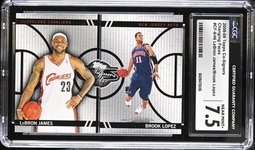 2008 Topps Co-Signers Changing Faces #CF-6/46 LeBron James / Brook Lopez CGC 7.5 - Picture 1 of 2