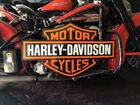 VINTAGE PORCELAIN HARLEY DAVIDSON DEALER SIGN KNUCKLEHEAD FLATHEAD PANHEAD 30”