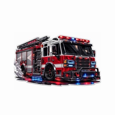 Fire truck JDM Street Racing Tuned Fire Department  Sticker FD  Car Decal