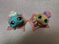 Lot de 2 araignées # 1760 et # 1078  Petshop LPS avec leurs toiles translucides