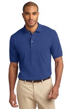 Port Authority TLK420 Mens Tall Heavyweight Cotton Short Sleeve Pique Polo Shirt