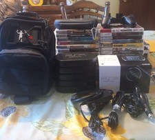 PSP 3000 Piano Black Console Bundle 28+ UMD Videos And Games Extra Accessories 