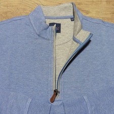 JOHNNIE-O Mens M MEDIUM SULLY PULLOVER LAGUNA BLUE 1/4 ZIP GOLF SWEATSHIRT