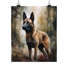 Belgian Malinois Dog Art Print, Dog Wall Art, Animal Art Print, Pet Artwork