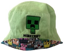 Minecraft Mojang Kids Bucket Hat Reversible Unisex Youth 2024 Green