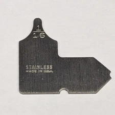 1/16" Radius Gage Stainless Steel USA