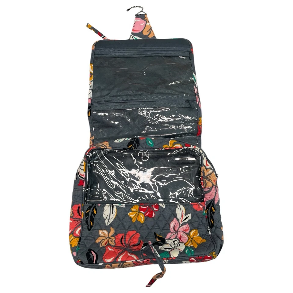 Vera Bradley Hanging Organizer Gray Floral Carryall Coastal Paradise Retired - Image 3 of 4