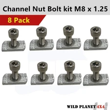 Channel Nut Bolt x8 18x35mm M8 Fit Rhino Rack Platform Roof Rack Fastener T & C 