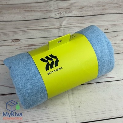 Yoga Towel Blue Exercise Mat Recycled Material Non Slip Yoga Pilates