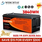 12V 300Ah Deep Cycle LiFePO4 Lithium Battery 200A BMS for RV Solar Boat Off-grid