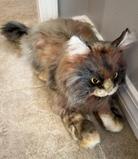Realistic Longhair Cat Plush Stuffed Animal M...