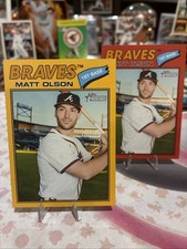 2026 Topps Heritage Matt Olson #194 SP Dark Yellow Braves + Red
