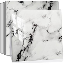 Peel and Stick Backsplash Marble Look 12"X12" Self Adhesive Wall Tile Back Sp...