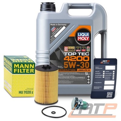MANN ÖLFILTER +5L 5W-30 FÜR AUDI A1 A3 A4 A5 Q5 SEAT SKODA VW GOLF 7 1.6 2.0 TDI