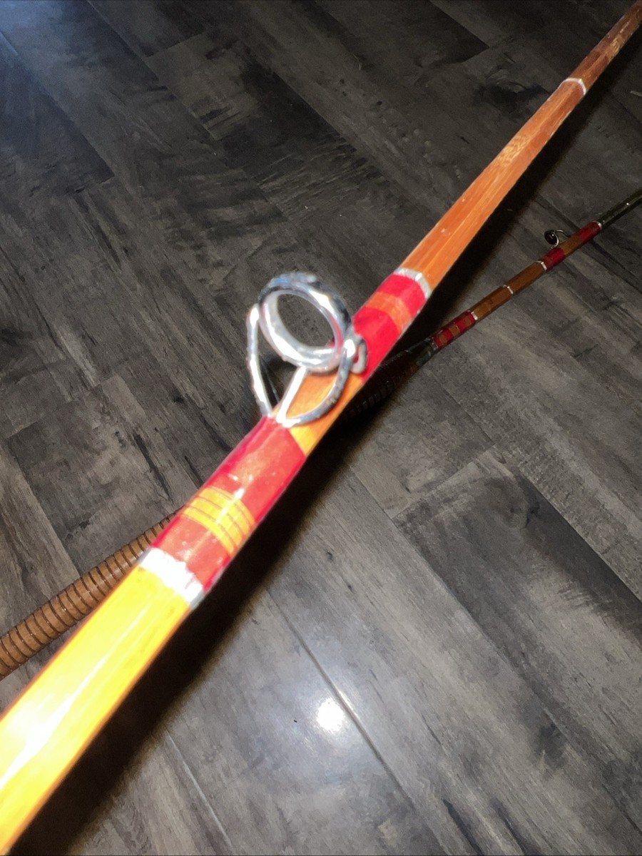 Vintage Ueno Seiko Olympic 2pc Bamboo Fishing Rod 76” “Cajun