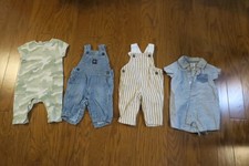 4 LOT 3-6mo BABY BOY carters OLD NAVY CLOUD KISS JUMPER SUIT onecies CLOTHING