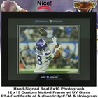 Justin Jefferson WR Vikings Hand-Signed 8x10 Real Photo Custom Framed w/PSA COA