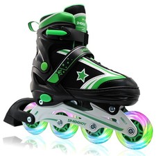 Kids Inline Skates for Boys, Girls and Youth, All Light-Up Wheels Aluminum Fr...