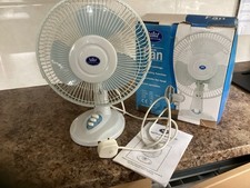 Status 9 Inch Portable Desk Fan, Oscillating, 2-Speed, Adjustable