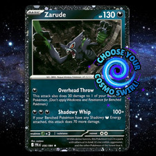 Zarude 056/084 Cosmos Holo con SWIRL🌀Carta Pokemon (HD Swirl + Holobleed) quasi nuova