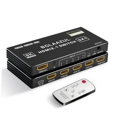 8K HDMI 2.1 Switch 120Hz 4K 5 in 1 Out, 8K 60Hz HDMI 2.1 Splitter Switcher
