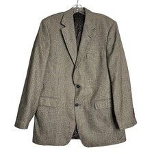 Vintage Brooks Brothers 346 100 Wool Blazer Sport Coat Men 40R Brown Plaid