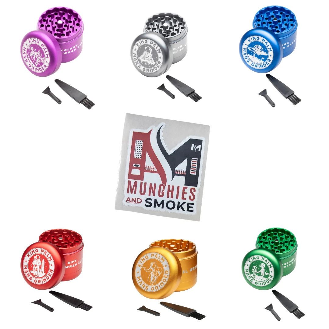 Munchies And Smoke Mars Kitchen Spice Grinder – 4-Piece Aluminum Gift Set
Opens in a new window or t